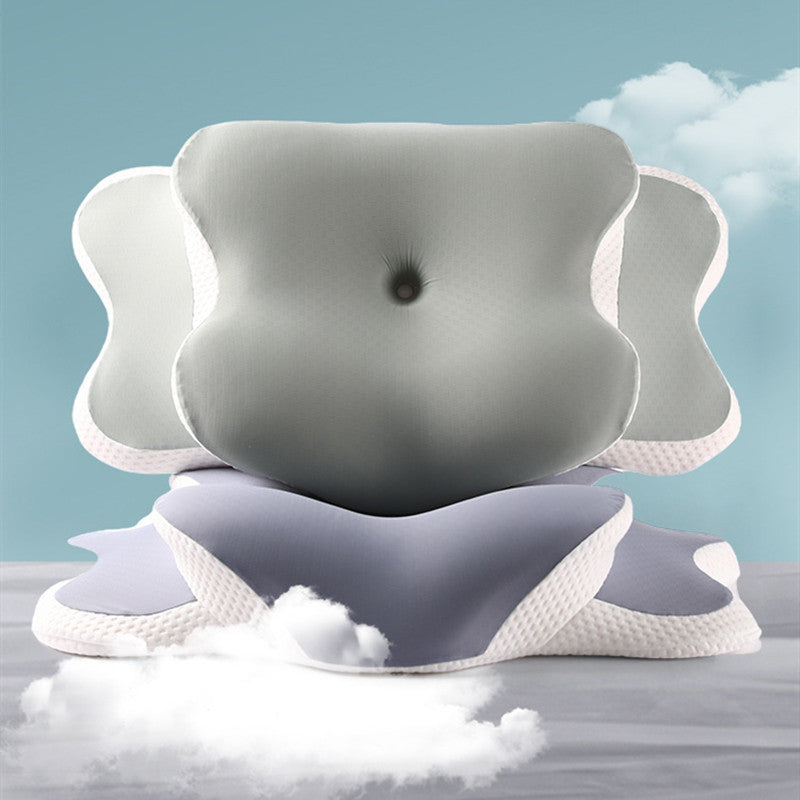 SLUMBI Komfort Ergonomisches Memory-Schaum-Kissen in Schmetterlingsform – mit optimaler Unterstützung für Nacken und Halswirbelsäule