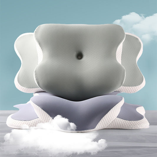 SLUMBI Komfort Ergonomisches Memory-Schaum-Kissen in Schmetterlingsform – mit optimaler Unterstützung für Nacken und Halswirbelsäule